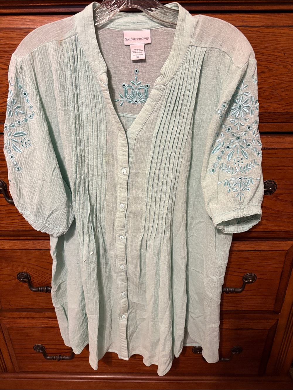 Tunic length blouse